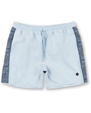 Pretty Green Eclipse Paisley Swim Shorts - Blue