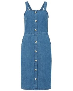 Yumi' Pinafore Dress - Blue