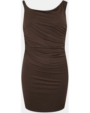 Jack Wills Asymmetric Mini Dress - Brown