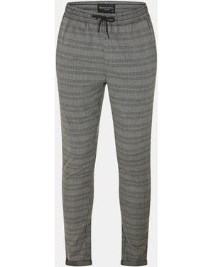 Brave Soul Checked Trouser - Grey
