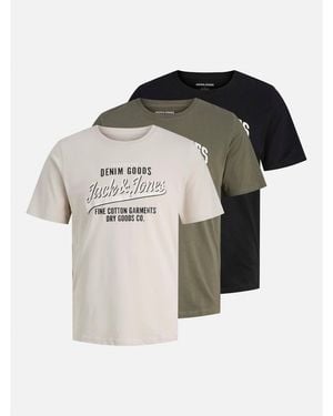 Jack & Jones Ethan 3-Pack Short Sleeve T-Shirt - Multicolour