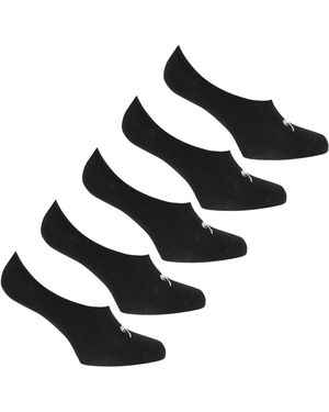 Slazenger 1881 Invisible 5 Pack Socks Ladies - Black