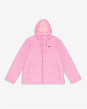 HUNTER Izzy Short Weather-Resistant Rain Anorak - Pink