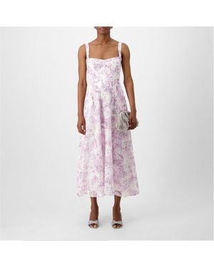 Bardot Adaline Corset Midi Dress - Pink