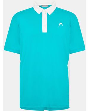 Head Slice Short Sleeve Performance Polo Shirt - Blue