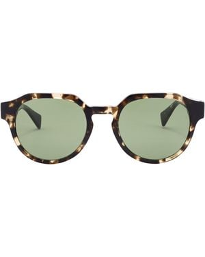 AllSaints Geometric Angular Hexagon Sunglasses - Brown