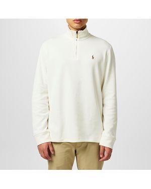 Polo Ralph Lauren Estate Fleece Quarter Zip Jumper - White