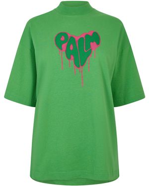 Palm Angels Palm Rhinestones T - Green