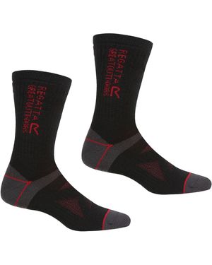 Regatta 2Pairwool Walking Socks - Black