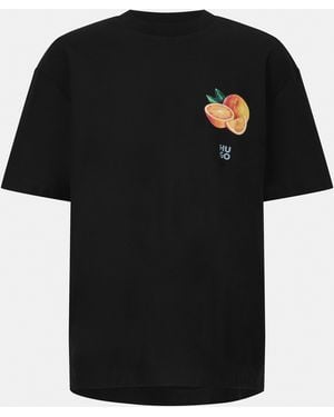 HUGO Dartiee Cotton T-Shirt - Black
