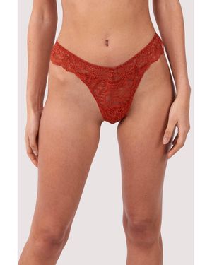 Wolf & Whistle Ariana Lace Thong - Red