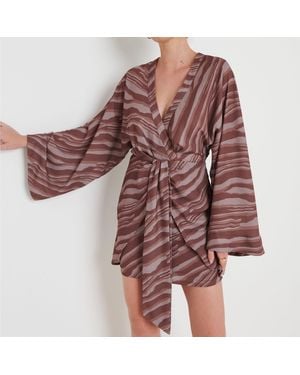 Pretty Lavish P. Luise Drape Mini Dress - Red
