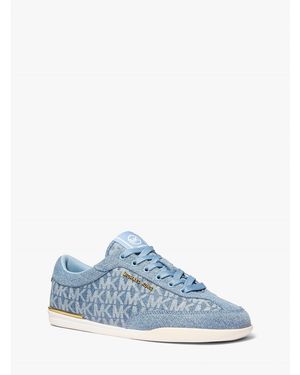 MICHAEL Michael Kors Nolan Lace Up Low-Top Trainers - Blue