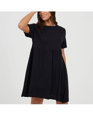 Brave Soul Jersey Smock Dress - Black