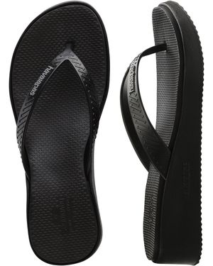 Havaianas High Platform Ii Flip Flops - Black