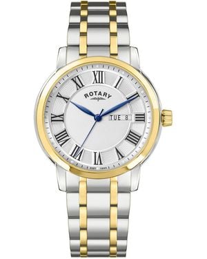 Rotary Heritage Two Tone Ss Bracelet Watch - Metallic