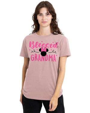Disney Minnie Mouse Silhouette Blessed Grandma T-Shirt P - Pink