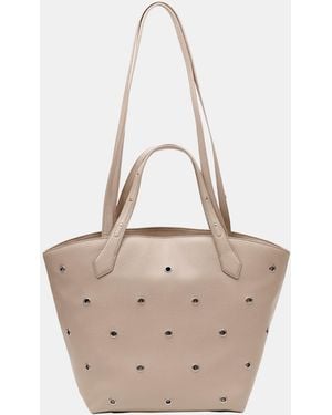 Firetrap Eyelet Faux Leather Magnetic Tote Bag - Natural