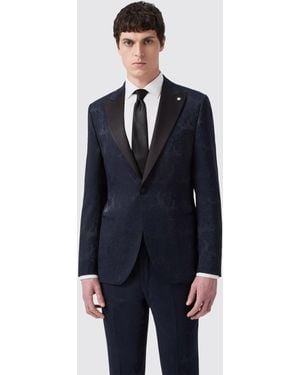 Twisted Tailor Minerva Slim Fit Tux Jacket - Blue