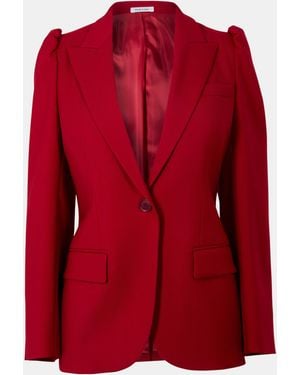 McQueen Alex Shoulder Structured Shoulder Tailored Fit Blazer