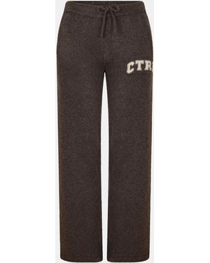 The Couture Club Ctre Jog Knitted Trousers - Brown