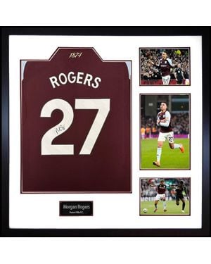 The Fan Cave Morgan Rogers Signed Aston Villa Prem Shirt Elite - Purple