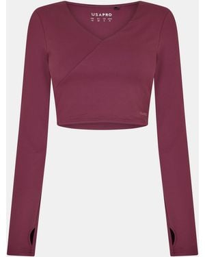Usa Pro Wrap Front Top - Purple