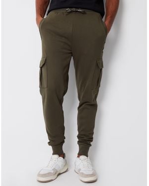 Threadbare Closed Hem Fleece Joggers - Green
