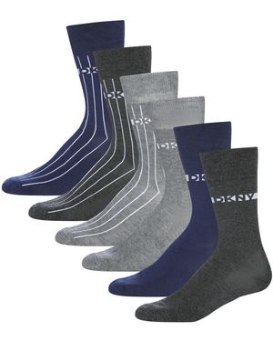 DKNY 6 Pack Socks Jay - Blue