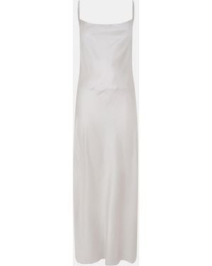 AX Paris Satin Cowl Neck Midi Dress - White