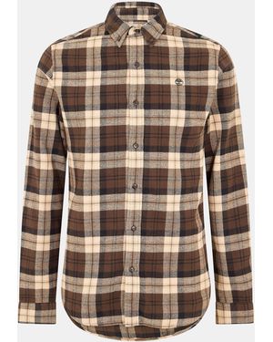 Timberland Long-Sleeve Check Patterned Shirt - Brown