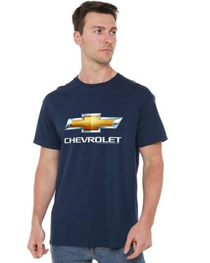 Other Chevrolets Chevy Bowtie Stacked T Shirt - Blue