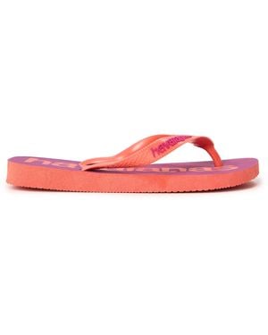 Havaianas Top Logomania Ruby Flip Flops - Pink