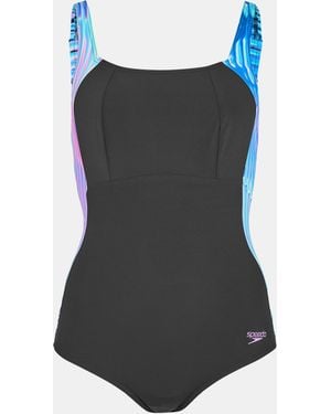 Speedo Print Luna One Piece Swimsuit - Grey