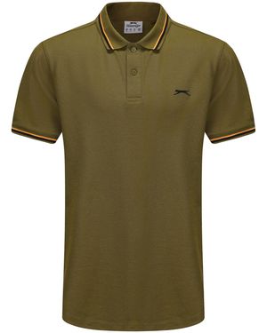 Slazenger 1881 Tipped Polo Shirt - Green