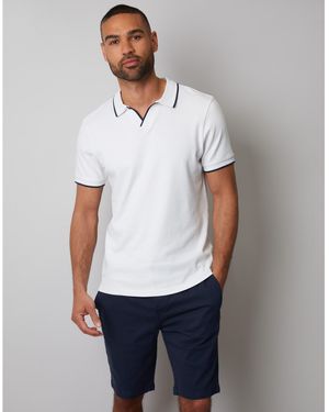 Threadbare Marriage Short-Sleeve Polo Shirt - White