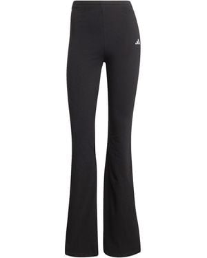 adidas Essentials Small Logo Flared Leggings - Black