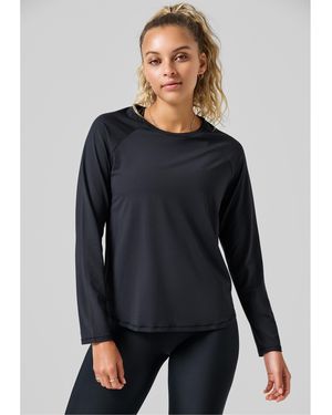 Casall Long-Sleeve Performance Gym Top - Grey