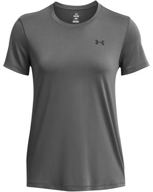 Under Armour Tech Solid Short Sleeve Performance Gym Top - Grey