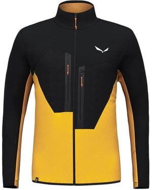 Salewa Ortles Technical Athletic Fit Performance Training Jacket - Yellow