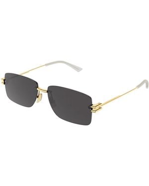 Bottega Veneta Bv1126S Rimless Sunglasses - Metallic