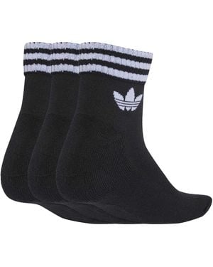 adidas Originals 3S Cotton Ankle Socks 3 Pack - Blue