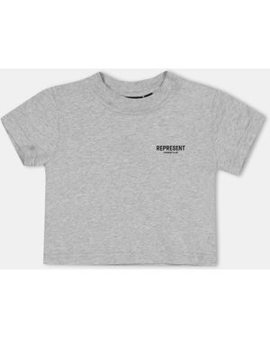 Represent Rep Mini Oc T-Shirt, Branding Logo - Grey