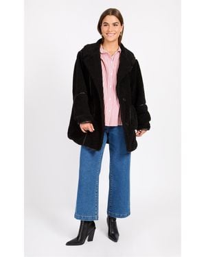 Little Mistress Textured Sherpa Jacket - Blue