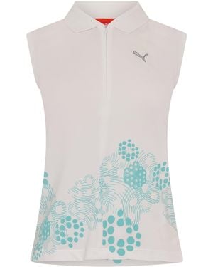 PUMA Golf Sl 1/2 Zip Graphic - White