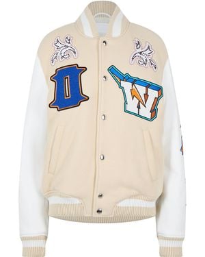 Off-White c/o Virgil Abloh Mixed Colours Thunderbolt Varsity Bomber Jacket - Multicolour