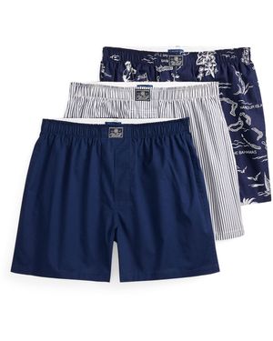 Polo Ralph Lauren 3 Pack Open Boxer Shorts - Blue