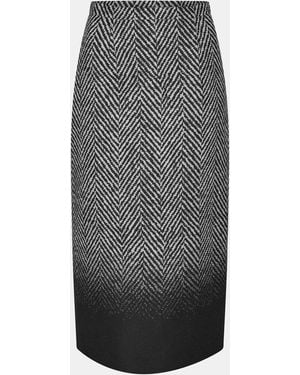 Givenchy Slit Midi Skirt - Grey