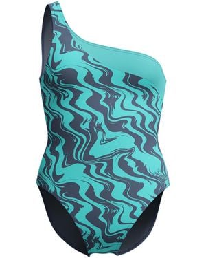 Speedo High Leg One-Piece Swimsuit - Blue