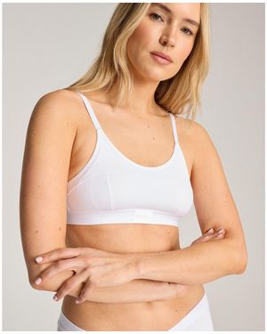Nudea Cotton Modal Contour Scoop Bralette - White